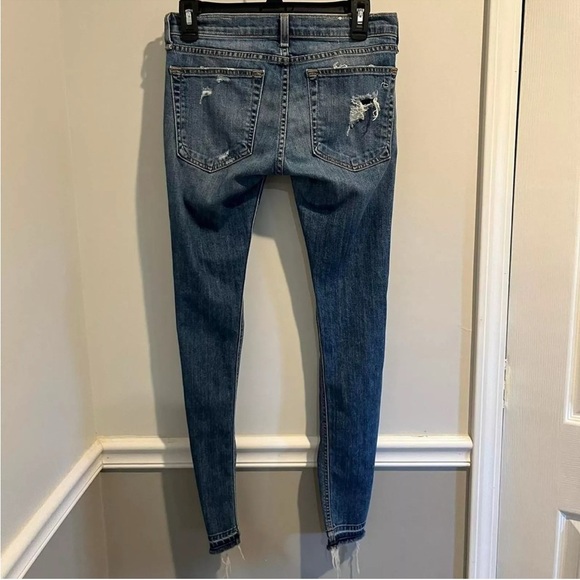 Rag & Bone Women’s 24 Dre Low Rise Slim Boyfriend Distressed Jeans - Picture 3 of 10
